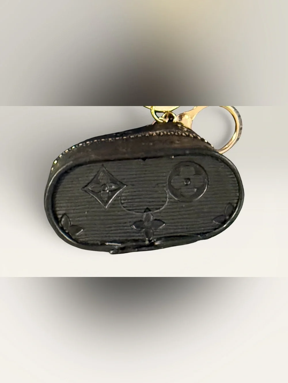 Keychain Backpack Charm Mini Bag Small Lipstick Pouch Black W Silk Like Scarf